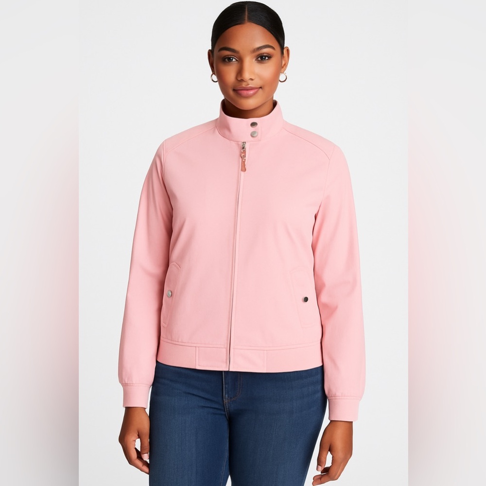 Izod Ladies' Bubble Gum Pink Full-Zip Golf Jacket